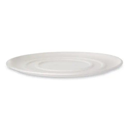 Eco-Products® WorldView Molded Fiber Pizza Trays, White, Sugarcane, 50/Carton