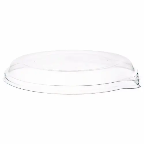 Eco-Products® WorldView RPET Lids, Fits 9" Round Shallow Bowls, Plastic, Clear, 300/Carton