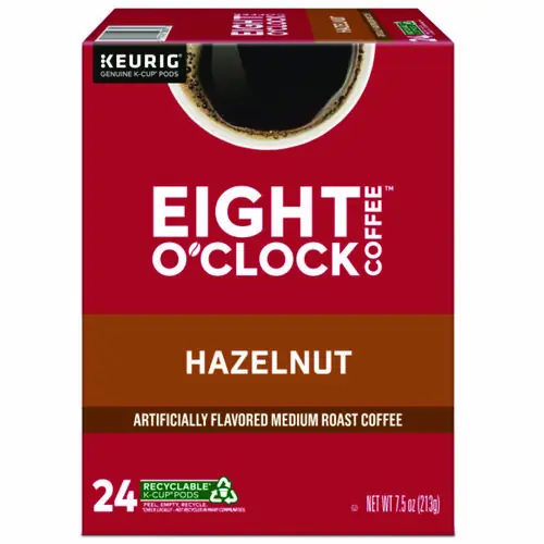 Eight O'Clock Hazelnut Coffee K-Cups, 24/Box