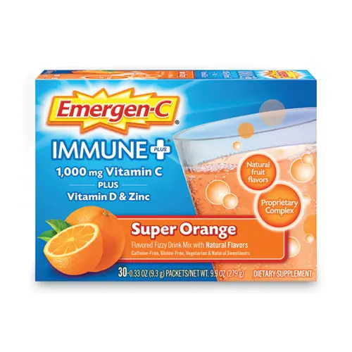 Emergen-C® Immune+ Formula, Super Orange, 30 Packets