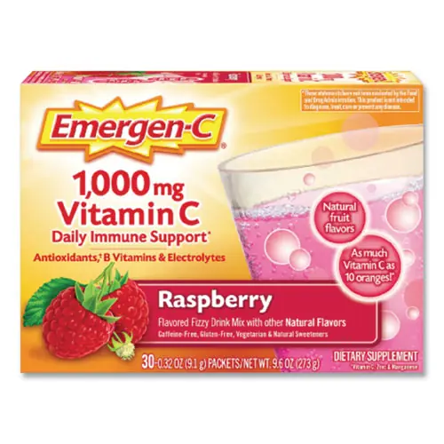Emergen-C® Original Formula, Raspberry, 30 Packets/Box