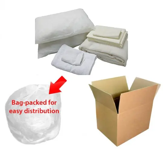 Emergency Bed In A Bag Linen Kit