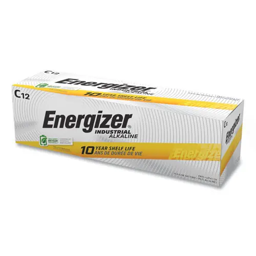 Energizer® Industrial Alkaline C Batteries, 1.5 V, 12/Box