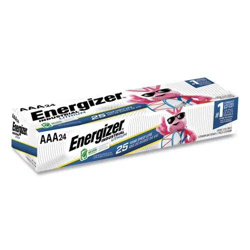 Energizer® Industrial Lithium AAA Battery, 1.5 V, 4/Pack, 6 Packs/Box