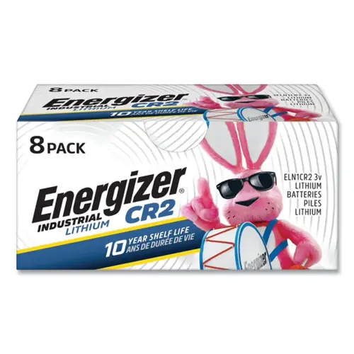 Energizer® Industrial Lithium CR2 Photo Battery, 3V, Pack of 8