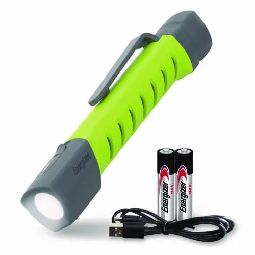 Energizer® Pro Series Inspection Light, Rechargeable Lithium Ion/2 AAA Batteries (Included), Gray/Green