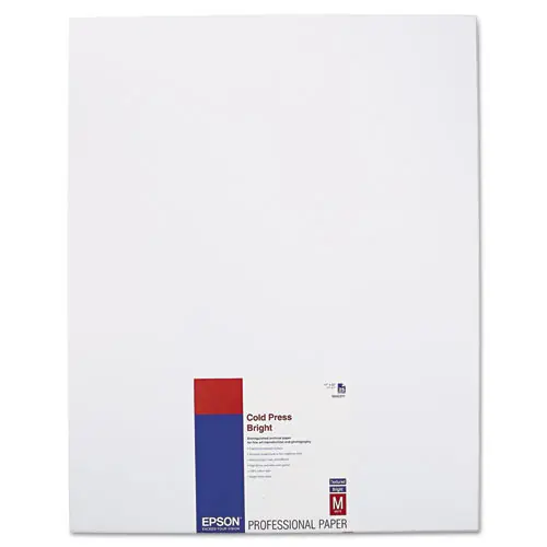 Epson® Cold Press Bright Fine Art Paper, 17" x 22", 21 mil, Textured Matte, 25 Sheets