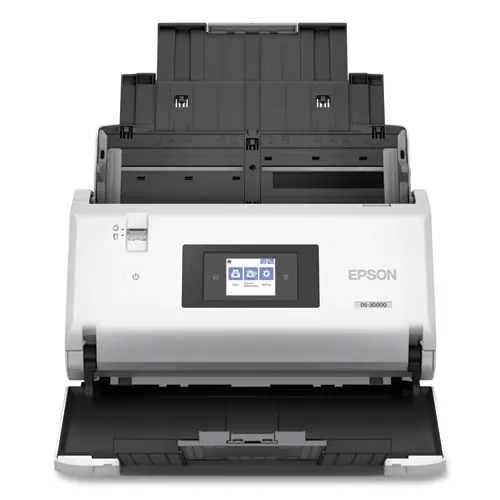 Epson® DS-30000 Large-Format Document Scanner, 1200 dpi Optical Resolution, 120-Sheet Duplex Auto Document Feeder, Scans Up to 12" x 220"