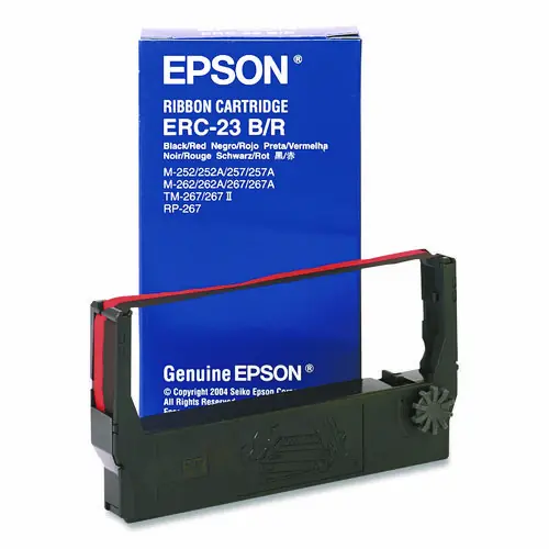Epson® ERC23BR Ribbon, Black/Red