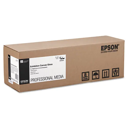 Epson® Exhibition Canvas, Glossy White, 17" x 40 ft, 22 mil