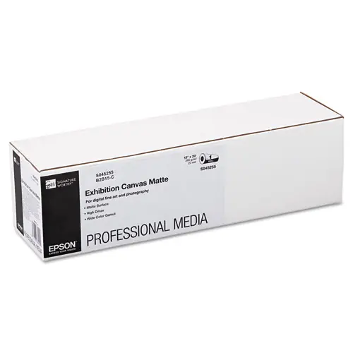 Epson® Exhibition Canvas, 23 mil, 13" x 20 ft, Matte White