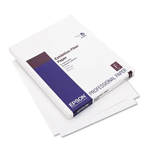 Epson® Exhibition Fiber Paper, 8.5 x 11, White, 25 Sheets