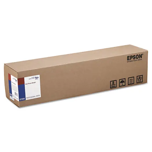 Epson® Hot Press Bright Fine Art Paper Roll, Smooth Matte, 24" x 50 ft, 16 mil