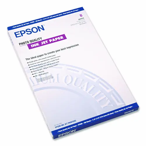 Epson® Matte Presentation Paper, 4.9 mil, 11 x 17, Matte Bright White, 100/Pack