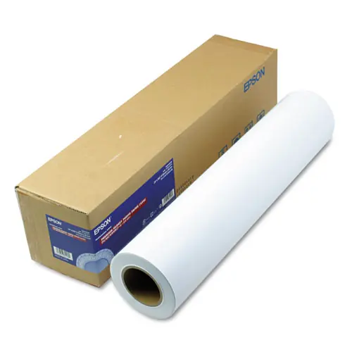Epson® Premium Glossy Photo Paper Roll, 24" x 100 ft, 3" Core, 10 mil, Glossy White