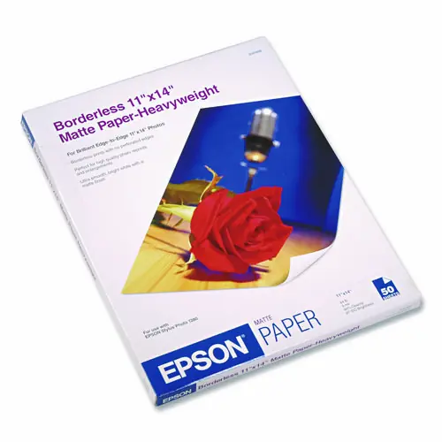 Epson® Premium Matte Presentation Paper, 11" x 14", 50 Sheets, Matte Bright White