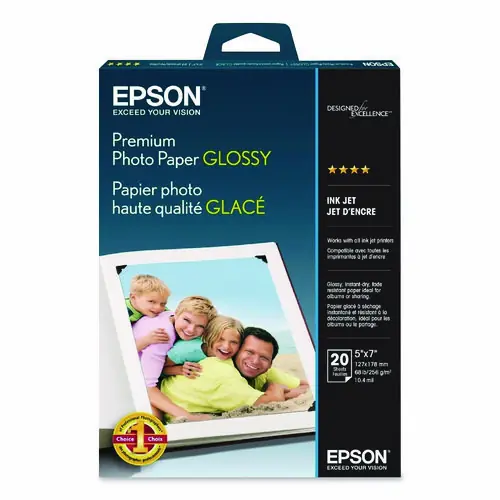 Epson® Premium Photo Paper, High-Gloss, 13 x 19, 10.4 mil, 20 Sheets/Pack