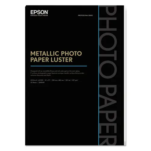 Epson® Professional Media Metallic Luster Photo Paper, 13 x 19, 25/Pack