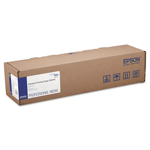 Epson® Standard Proofing Paper Roll SWOP3, Semi-Matte White, 24" x 100 ft, 9 mil