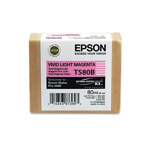 Epson® T580B00 UltraChrome K3 Ink, Vivid Light Magenta