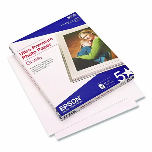 Epson® Ultra Premium Gloss Photo Paper, 8.5 x 11, Bright White, 50/Pack