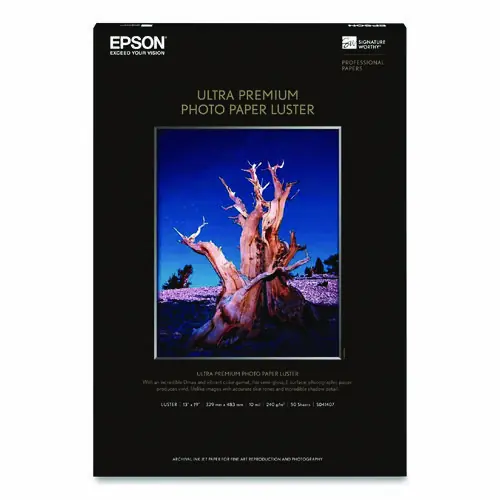 Epson® Ultra Premium Photo Paper, Luster, 13 x 19, 50 Sheets