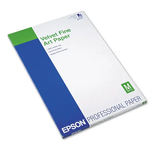 Epson® Velvet Fine Art Paper, 13" x 19", White, 20/Pack