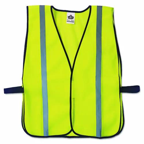 ergodyne® GloWear 8020HL Safety Vest, Polyester Mesh, Hook Closure, One Size Fits All, Lime
