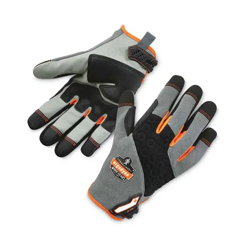 ergodyne® ProFlex 710 Heavy-Duty Mechanics Gloves, Gray, 2X-Large, Pair
