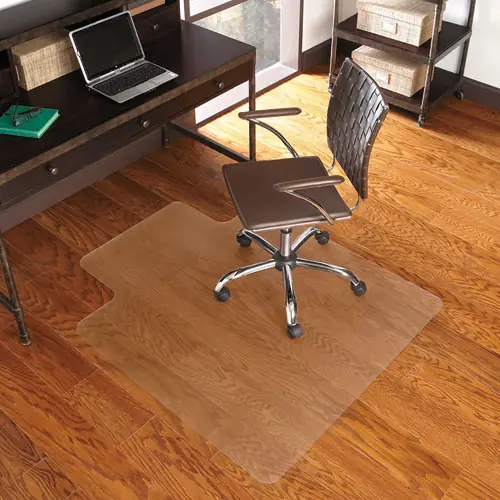 ES Robbins® EverLife Chair Mat for Hard Floors, Heavy Use, Rectangular with Lip, 36" x 48", Clear