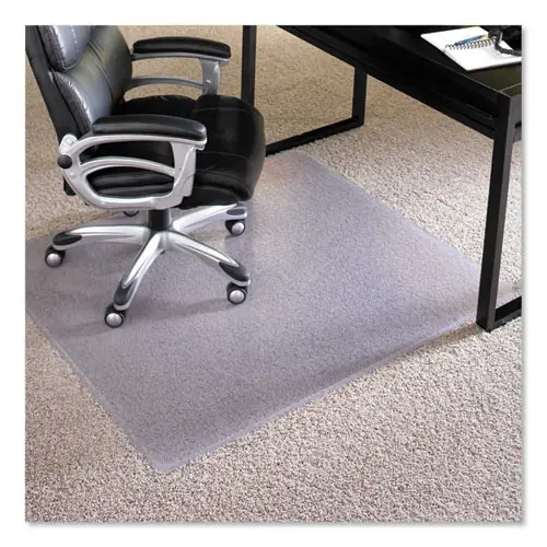 ES Robbins® EverLife Intensive Use Chair Mat for High Pile Carpet, Rectangular, 46 x 60, Clear