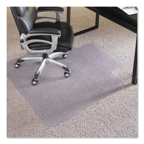 ES Robbins® EverLife Intensive Use Chair Mat for High Pile Carpet, Rectangular with Lip, 36 x 48, Clear