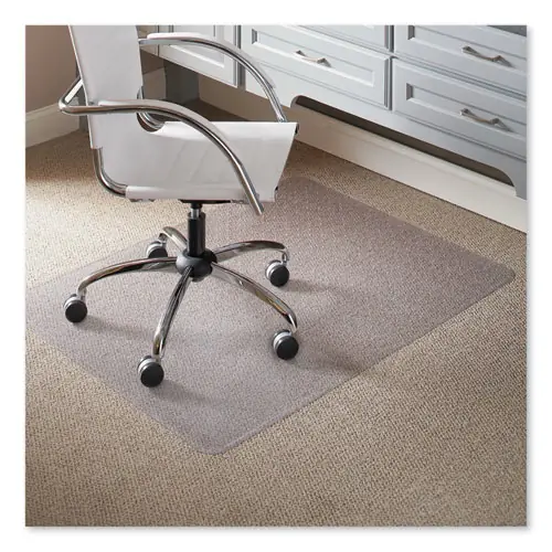 ES Robbins® EverLife Light Use Chair Mat for Flat to Low Pile Carpet, Rectangular, 46 x 60, Clear