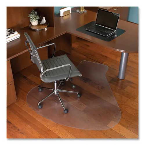 ES Robbins® EverLife Workstation Chair Mat for Hard Floors with Lip, Clear, 66" x 60"