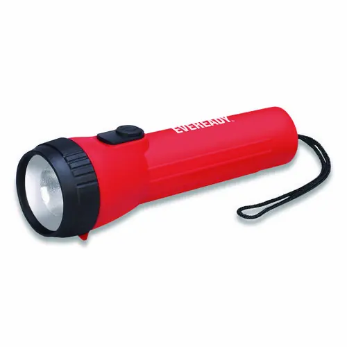 Eveready® Industrial General Purpose LED Flashlight, 2 D Batteries (Sold Separately), Red