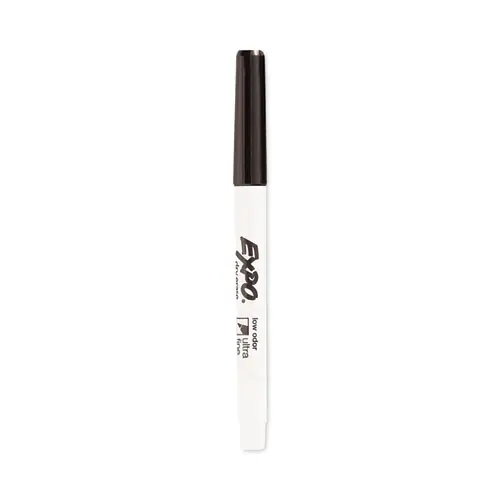 EXPO® Low-Odor Dry-Erase Marker, Extra-Fine Bullet Tip, Black