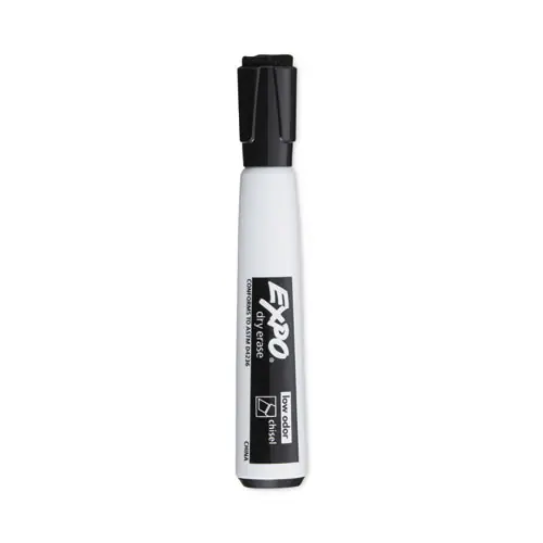 EXPO® Magnetic Dry Erase Marker, Broad Chisel Tip, Black, 4/Pack