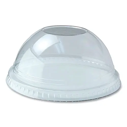 Fabri-Kal® Kal-Clear/Nexclear Drink Cup Lids, Dome Lid with 1" Hole, Clear, 1,000/Carton