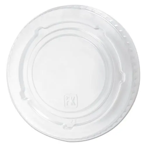 Fabri-Kal® Kal-Clear/Nexclear Drink Cup Lids, Flat, No Slot, Fits 12-20 oz Cold Cups, Clear, 1000/Carton