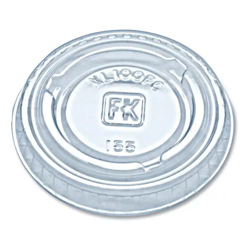 Fabri-Kal® Portion Cup Lids, Fits 0.75 oz to 1 oz Portion Cups, Plastic, Clear, 2,500/Carton