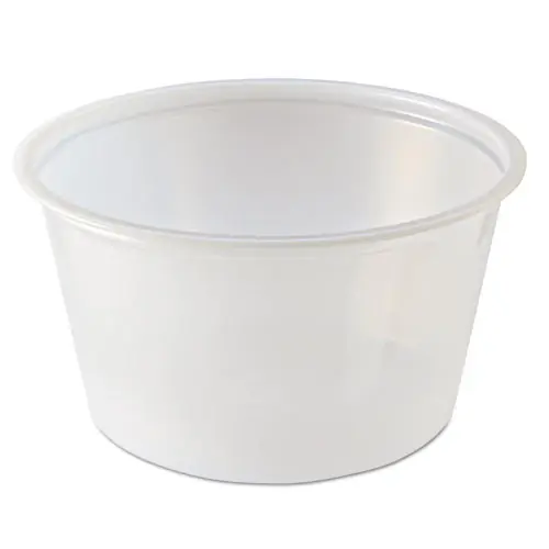 Fabri-Kal® Portion Cups, 4 oz, Clear Plastic, 125/Sleeve, 20 Sleeves/Carton