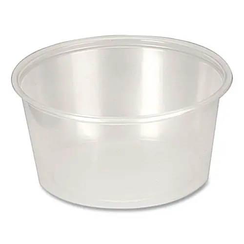 Fabri-Kal® Portion Cups, 4 oz, Clear Plastic, 250/Sleeve, 10 Sleeves/Carton
