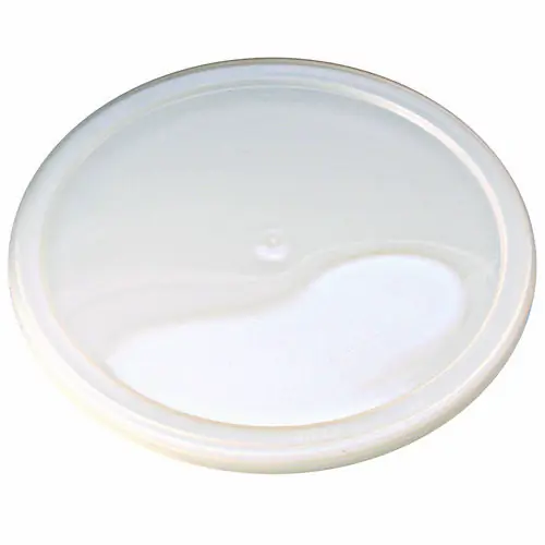 Fabri-Kal® Pro Kal Polyethylene Flush Fill Round Deli Lids, 4.6" Diameter, Clear, Plastic, 500/Carton