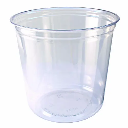 Fabri-Kal® Recycleware Round Deli Container, 24 oz, Clear, Plastic, 500/Carton
