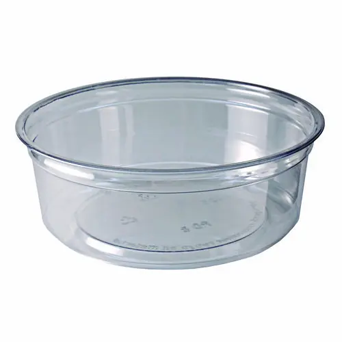 Fabri-Kal® Recycleware Round Deli Container, 8 oz, Clear, Plastic, 500/Carton