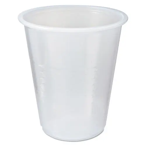 Fabri-Kal® RK Crisscross Cold Drink Cups, 3 oz, Plastic, Clear, 100/Bag, 25 Bags/Carton