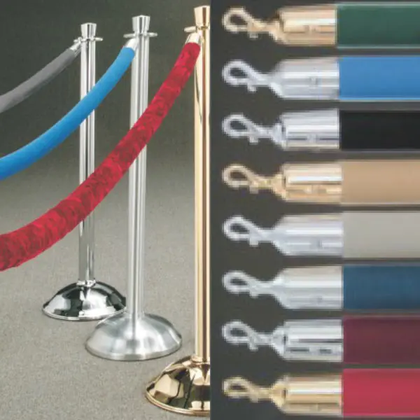 Fabric Covered Rope 1 ½” Diameter Cotton Core, with Snap-Ends Various Lengths for Crowd Control