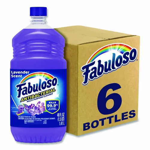 Fabuloso® Antibacterial Multi-Purpose Cleaner, Lavender Scent, 48 oz Bottle, 6/Carton