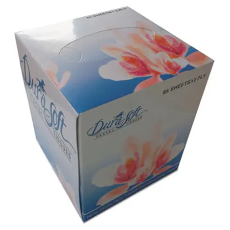 Facl Tisu 2-Ply Facial Tissue, 8" x 8", 85 Sheets per Box
