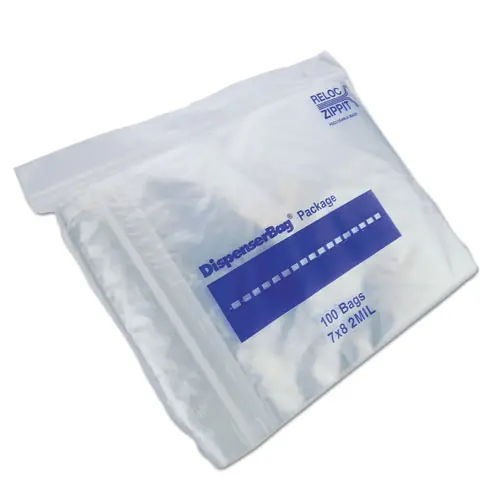 Fantapak Plastic Zipper Bags, 32 oz, 7" x 8", Clear, 1,000 Bags/Box, 2 Boxes/Carton